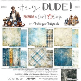 Дизайнерска хартия Hey, Dude на Craft O`Clock 30,5/30,5 см 